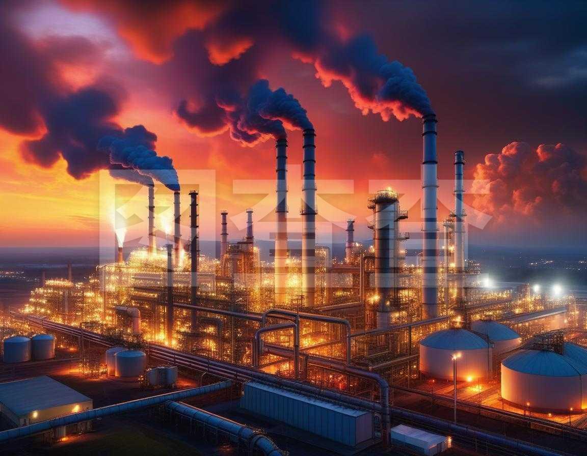 夜晚化工厂